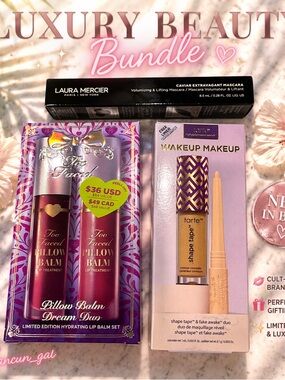 Laura Mercier + Too Faced + Tarte Luxury Makeup Bundle NIB